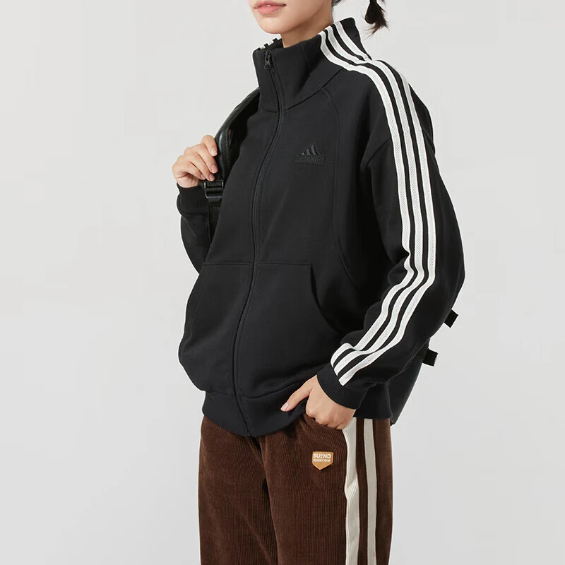 adidas/阿迪达斯外套女装25夏季新款运动服针织立领保暖上衣夹克