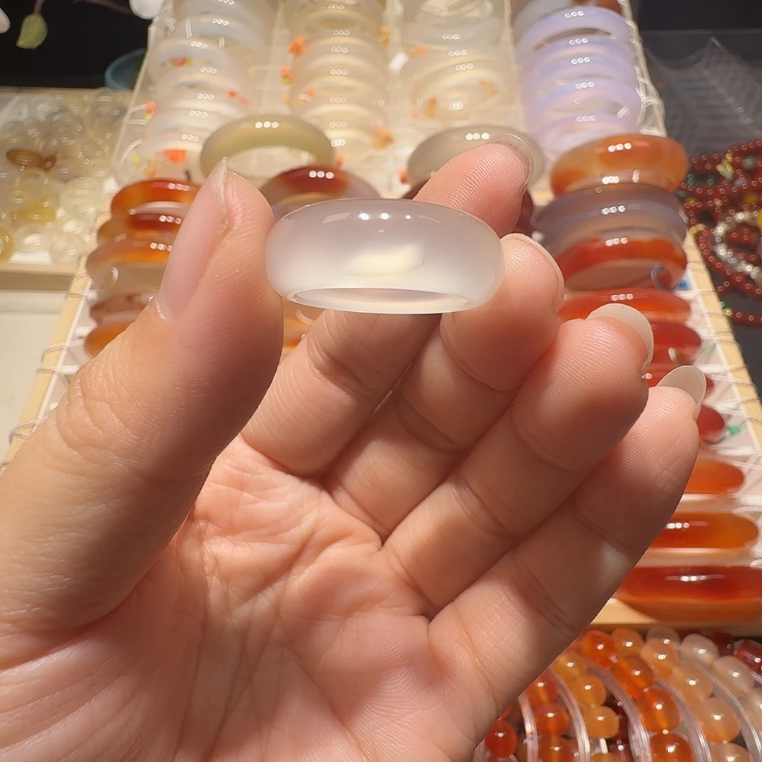 玛瑙/玉髓未镶嵌戒指冰片福利款