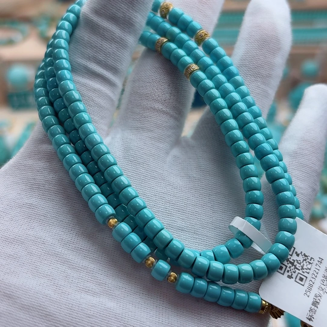 绿松石18K金镶嵌珠宝奇石