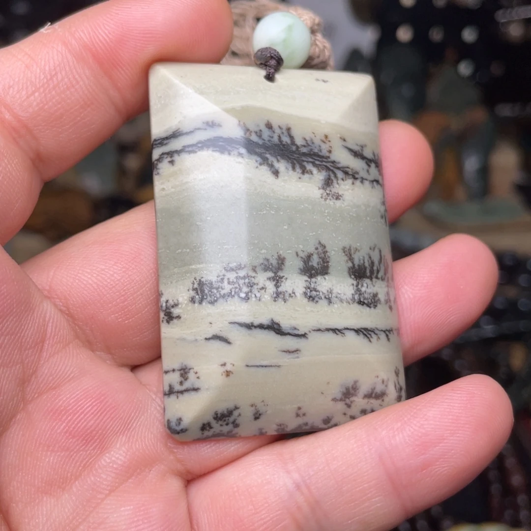 岫岩河磨玉（透闪石质玉）未镶嵌颈饰6×4