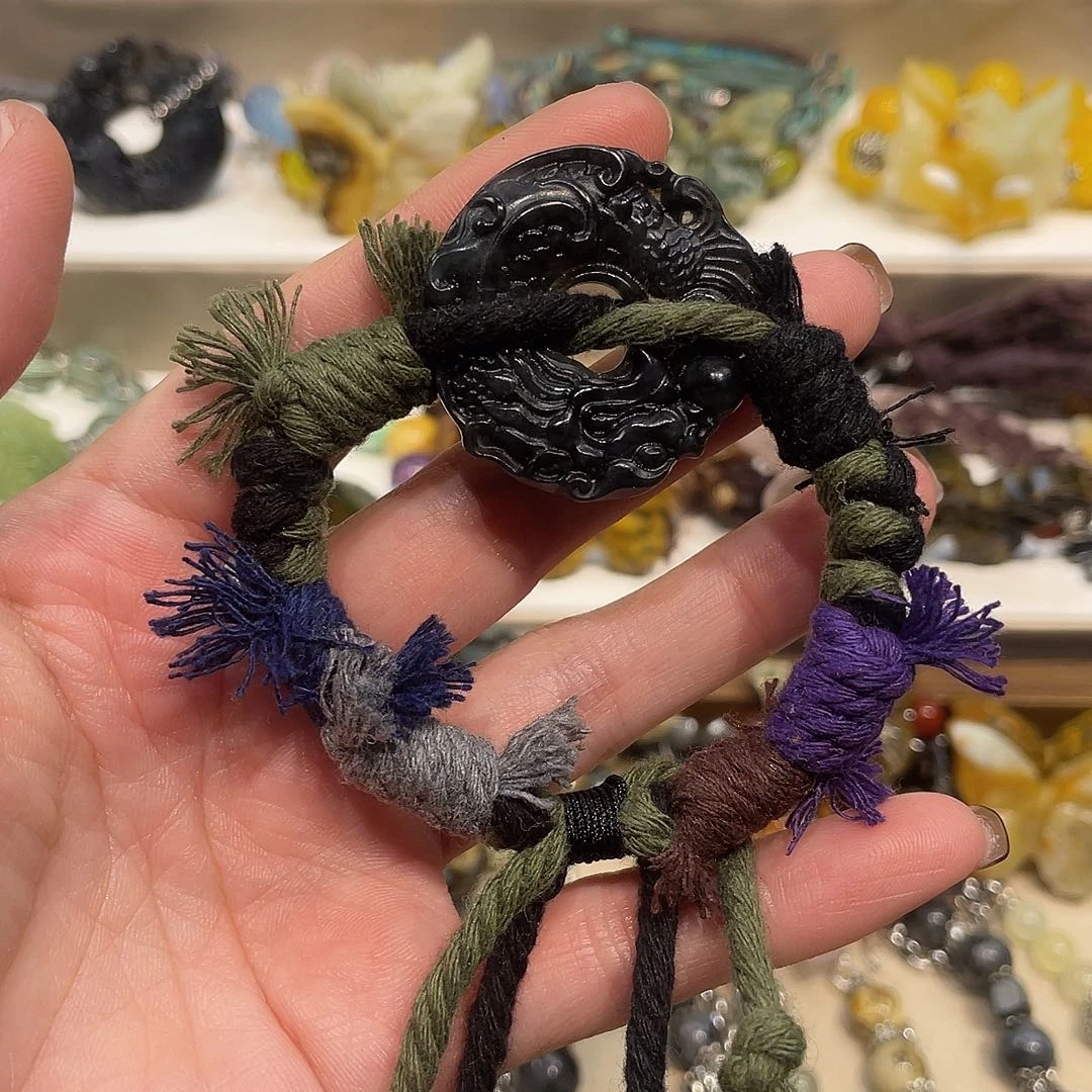 蛇纹石玉合金颈饰