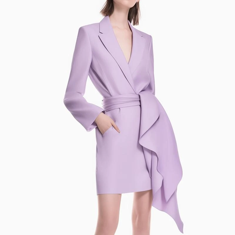 【AUI】AUI高级西装连衣裙职业气质小众西服裙RG-25W048539