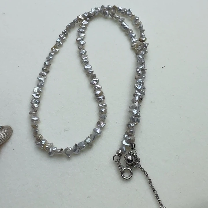 海水珍珠银S925镶嵌颈饰