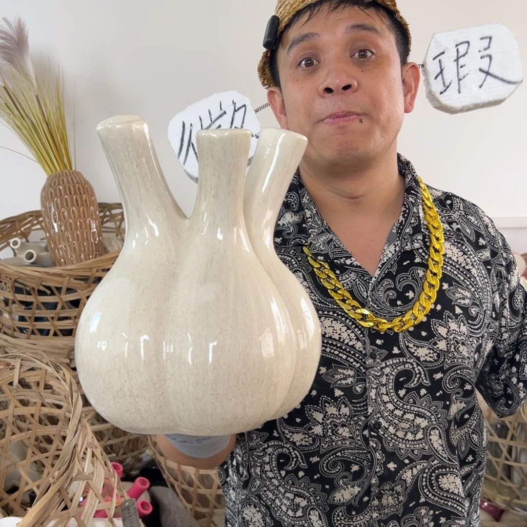 摆件38 号高中低温陶瓷工艺瓶（部分微瑕）