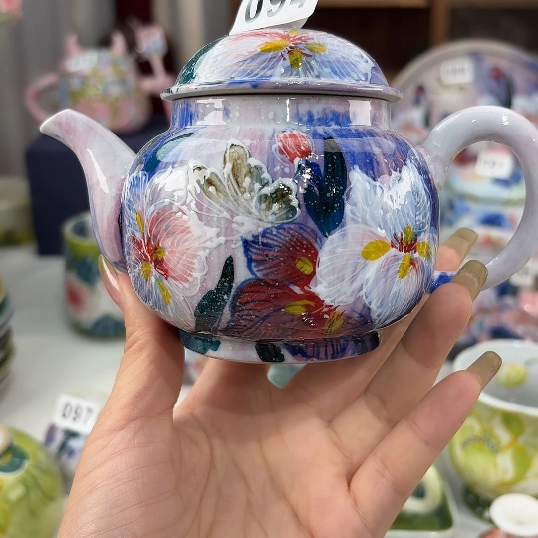 景德镇手绘高温釉下彩陶瓷茶具