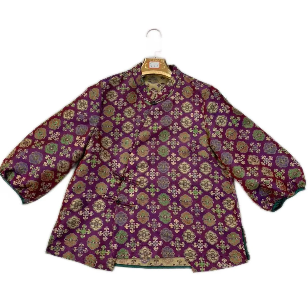 6978/#秋季新款新中式《凤栖梧桐》长袖国潮风女士圆领上衣百搭
