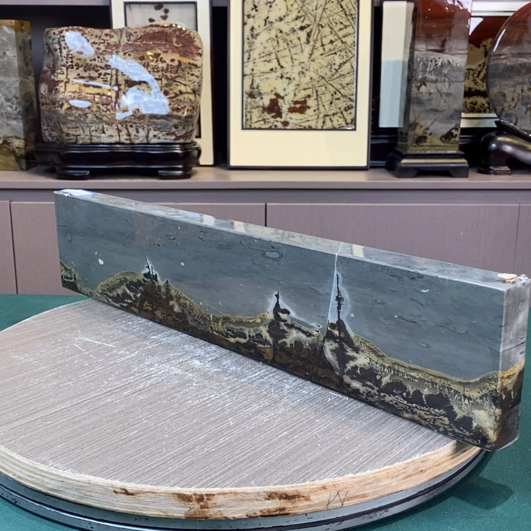 石材广西国画石草花石