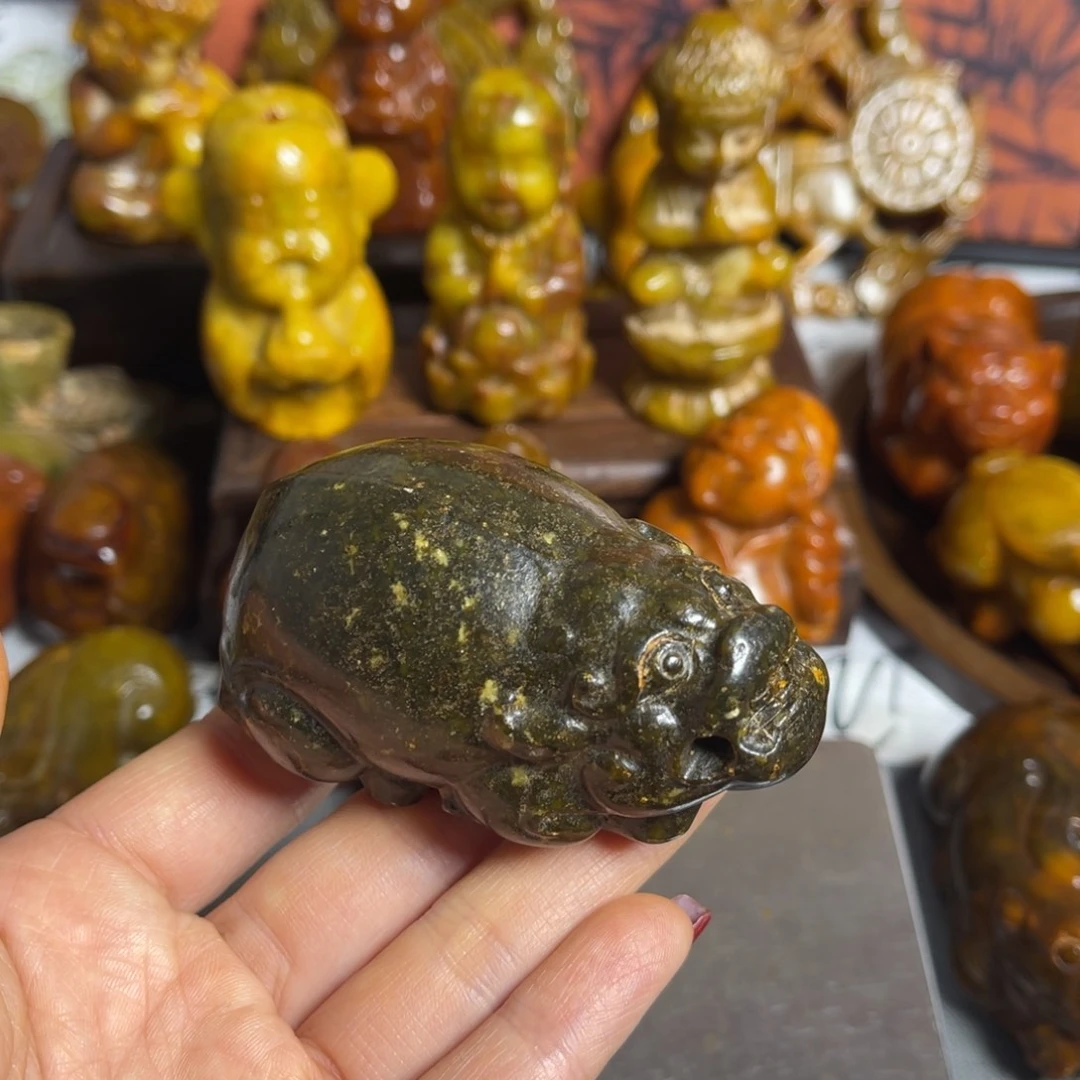 蛇纹石玉合金颈饰