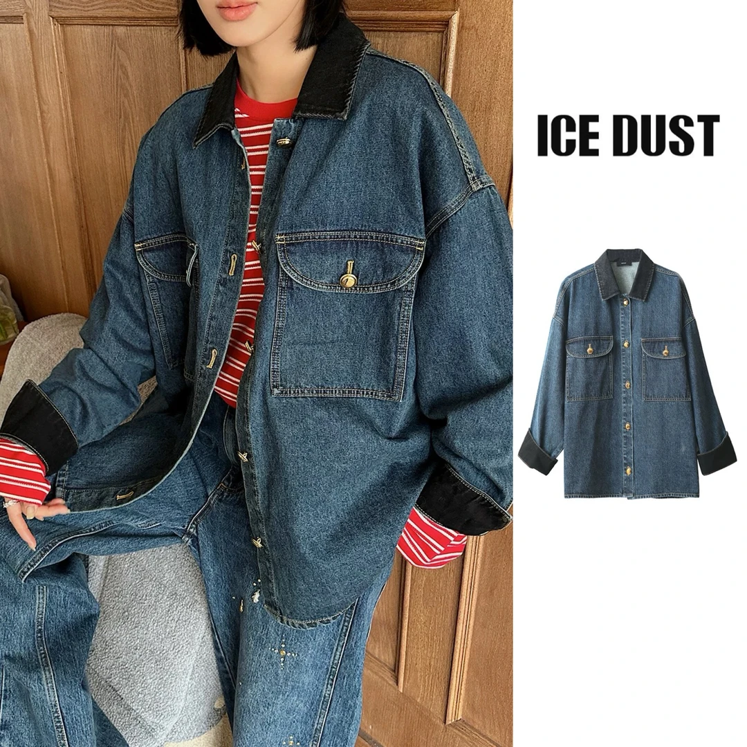 “ICE DUST”设计师品牌25春夏金扣牛仔外套——黑鸭子买手店
