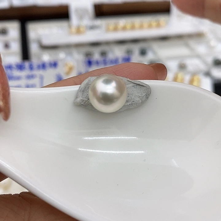 海水珍珠裸珠澳白宝石光10