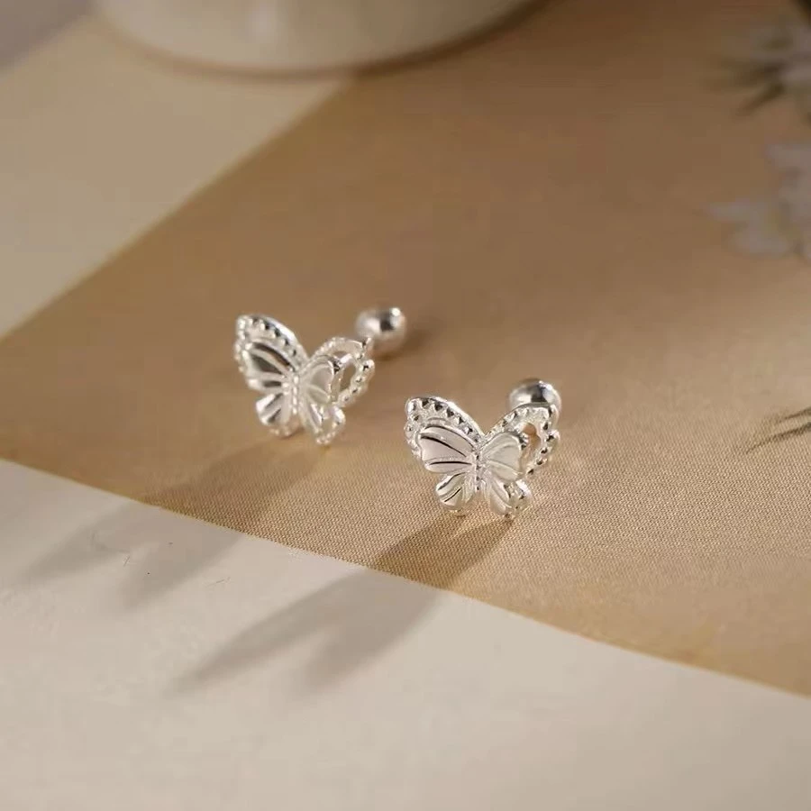 足银耳饰 蝴蝶耳钉 新中式轻奢时尚百搭  YS178