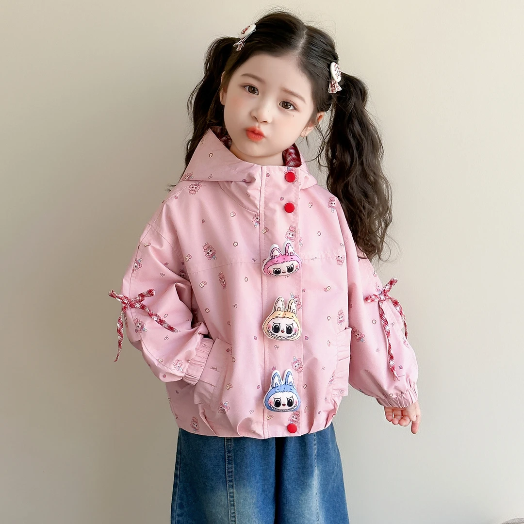 女童外套春秋款2025新款洋气儿童宝宝韩版休闲百搭外套秋季潮童装