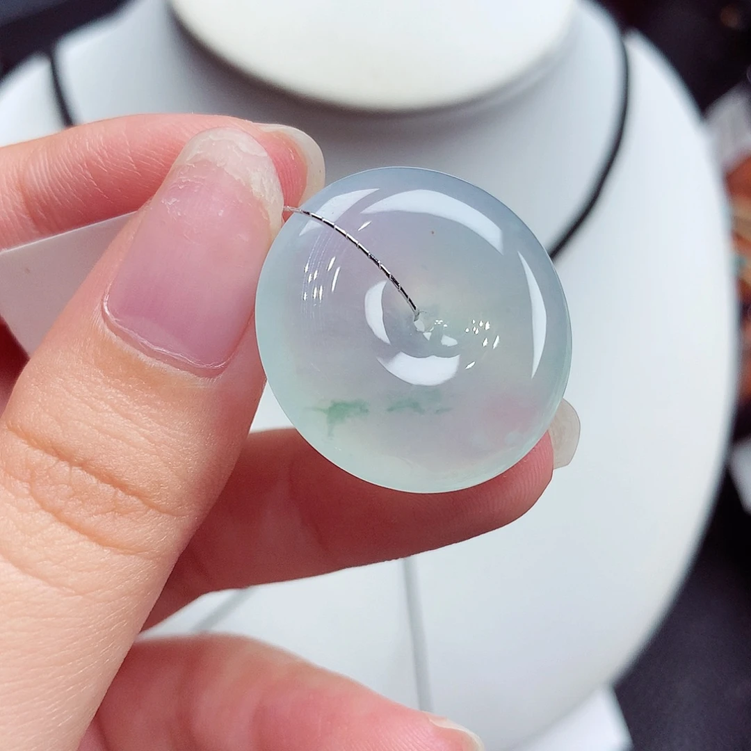 翡翠未镶嵌颈饰翡翠54，25.7/6