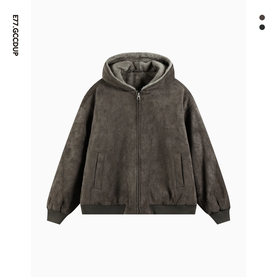 GCCDUPE77冬季上新连帽夹克重磅加厚加绒慵懒座山雕棉服外套26629