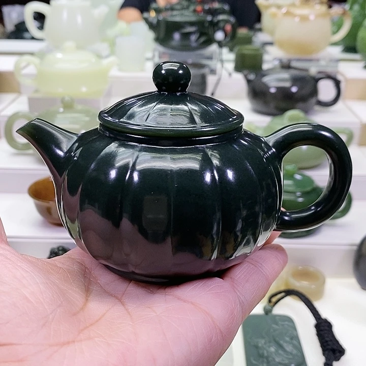 未镶嵌和田玉挂件茶壶200ml