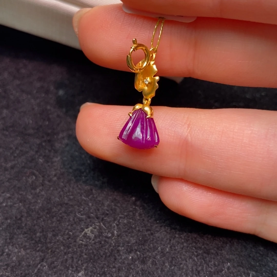 苏纪石（舒俱来）18K金镶嵌吊坠(不含链)