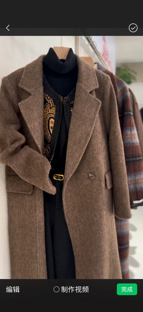 冬款厚款呢料大衣