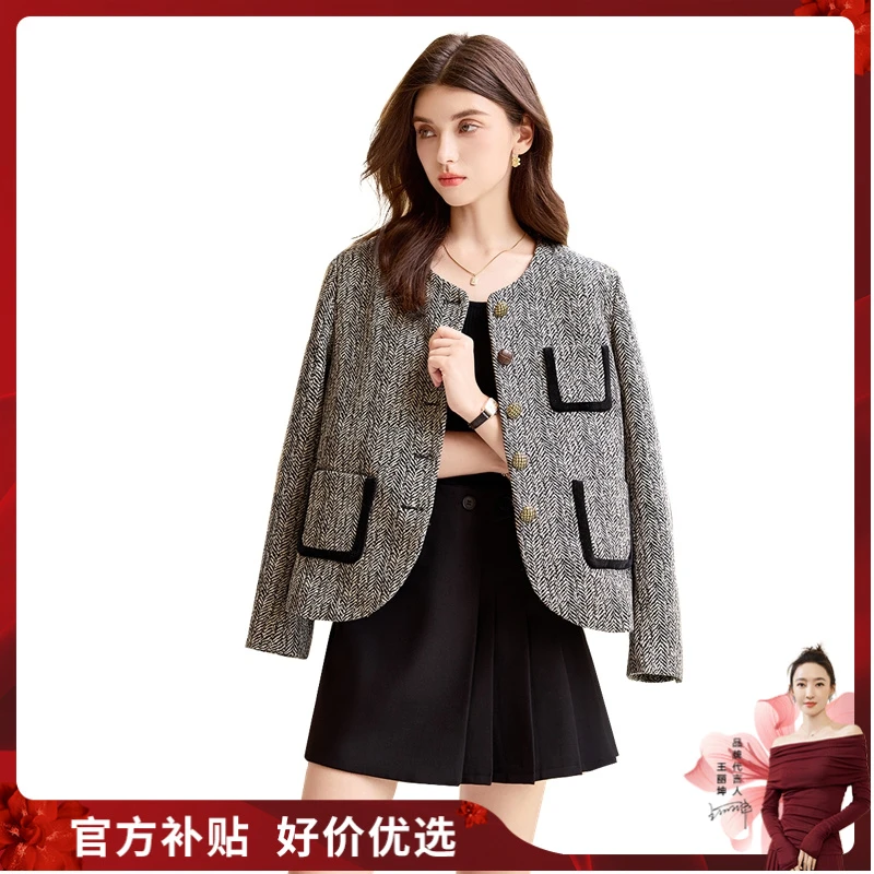 【品牌奥莱】她池2025春款新款短款外套T43Z4499A