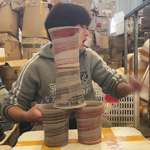 红陶宜兴紫砂花盆