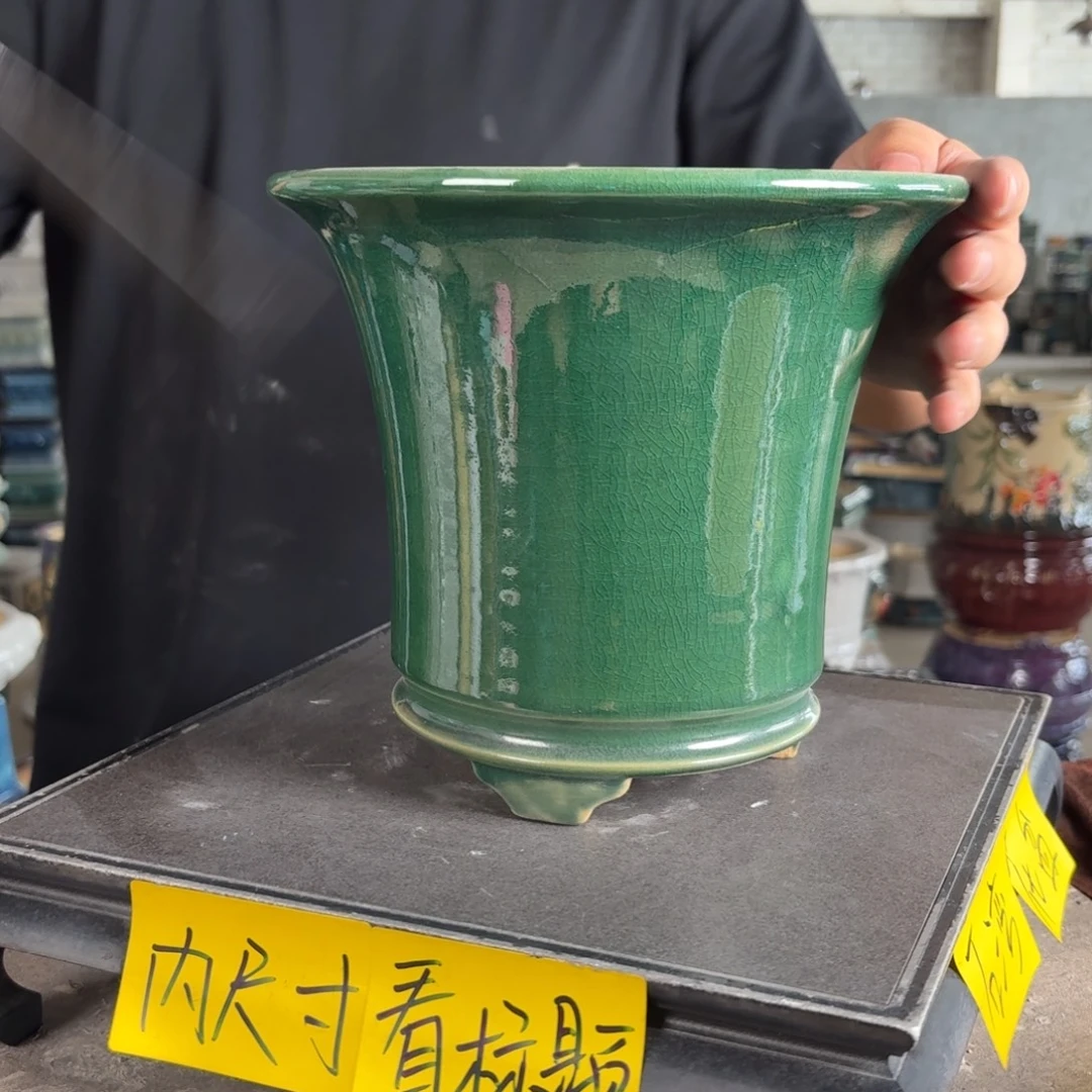 。一风堂石湾花盆 针眼气孔 内18*17