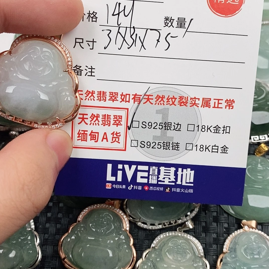 翡翠银S925镶嵌颈饰