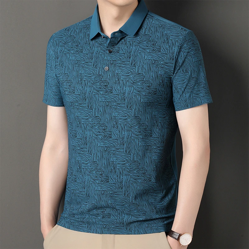 稻草人夏季新品商务时尚短袖t恤男士Polo衫夏季薄款高端翻领体恤