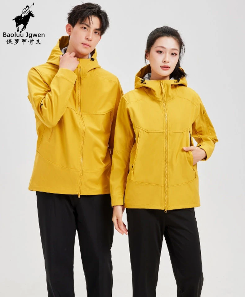 Baoluu Jgwen/保罗甲骨文连帽接缝全压胶纯色防水冬季长袖情侣