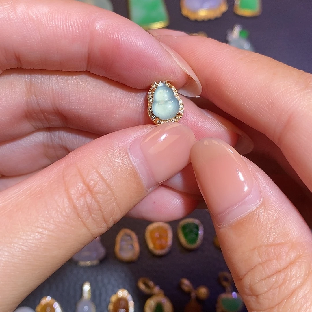 翡翠银S925镶嵌颈饰