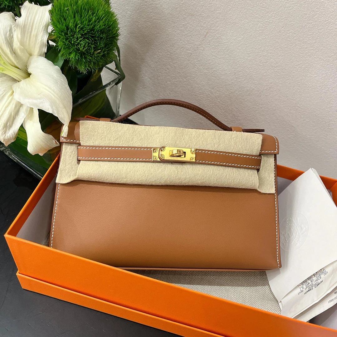 未使用 Hermes/爱马仕 mini Kelly一代金棕金W刻 Z25011317A