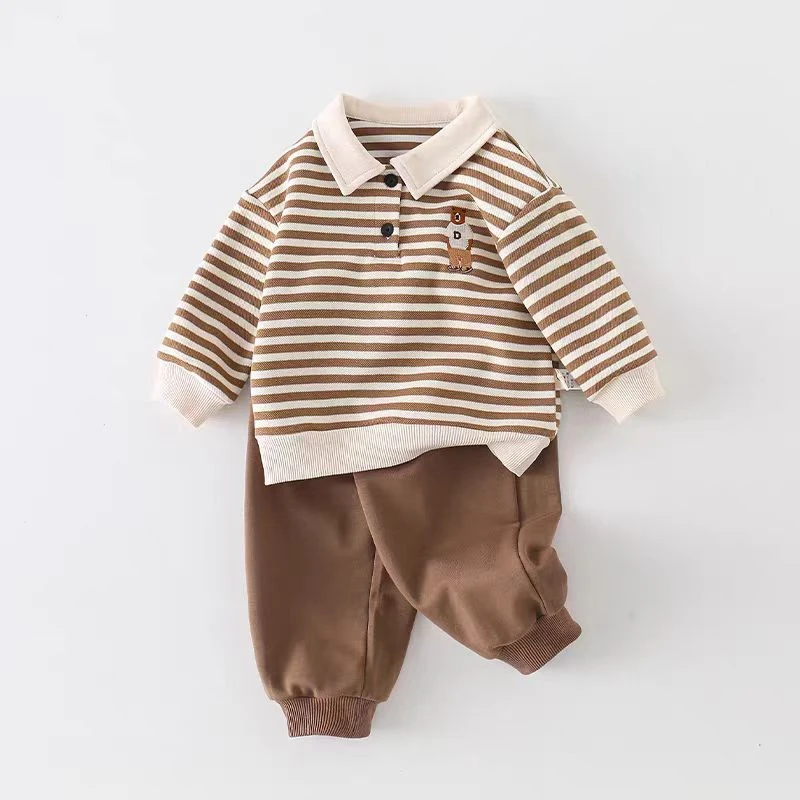 2401240熊先生条纹套装（以直播衣服为准）婴幼儿衣服