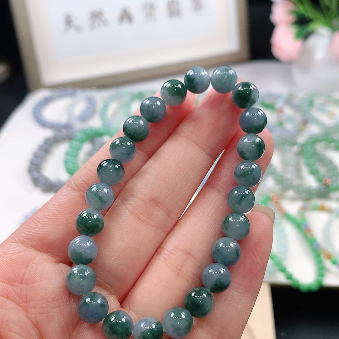 翡翠未镶嵌手链手链7.3mm