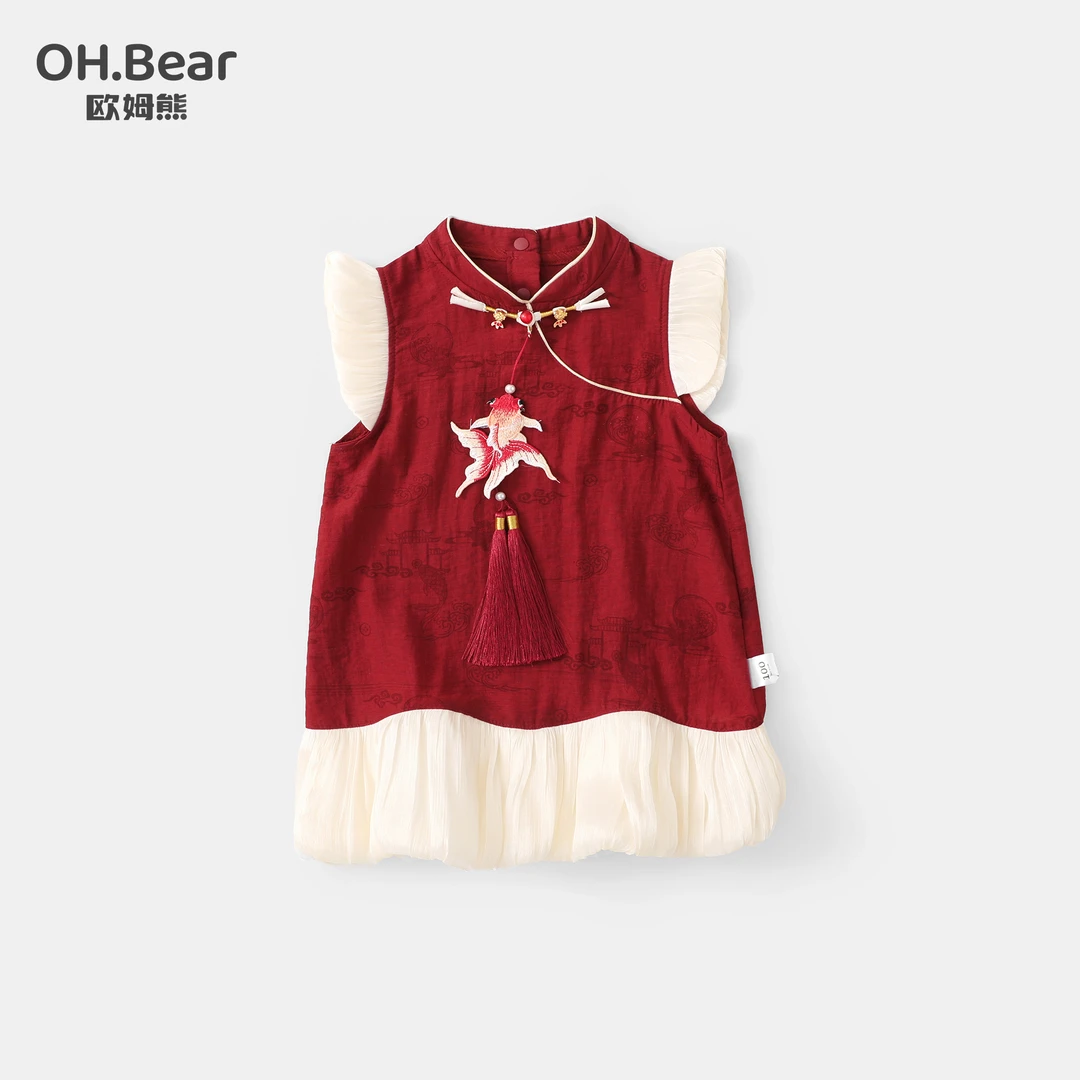 女童旗袍裙夏季2025新款改良中国古风薄款女孩宝宝夏款儿童礼汉服