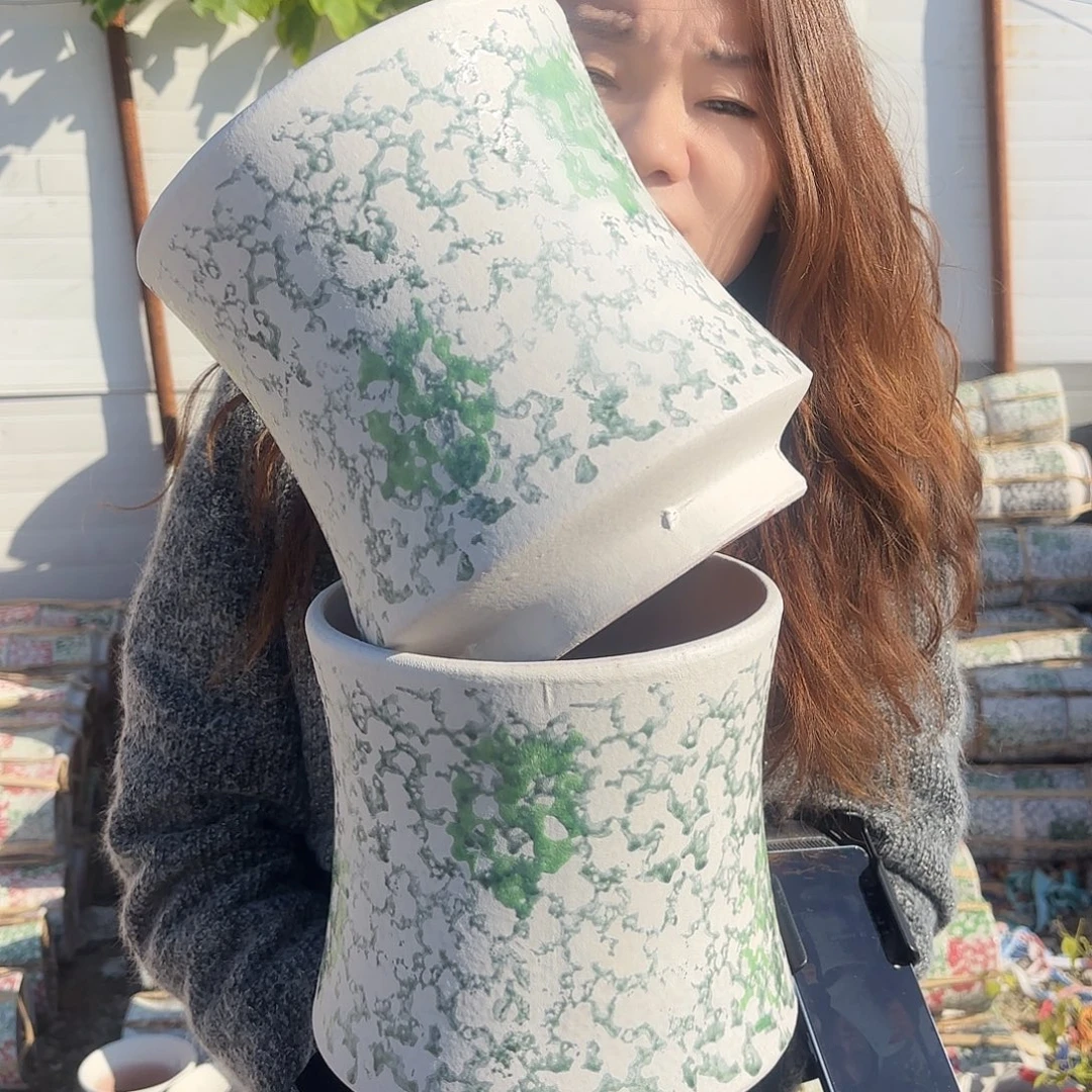 口径20高度22.5两个蛮腰绿蓝虎