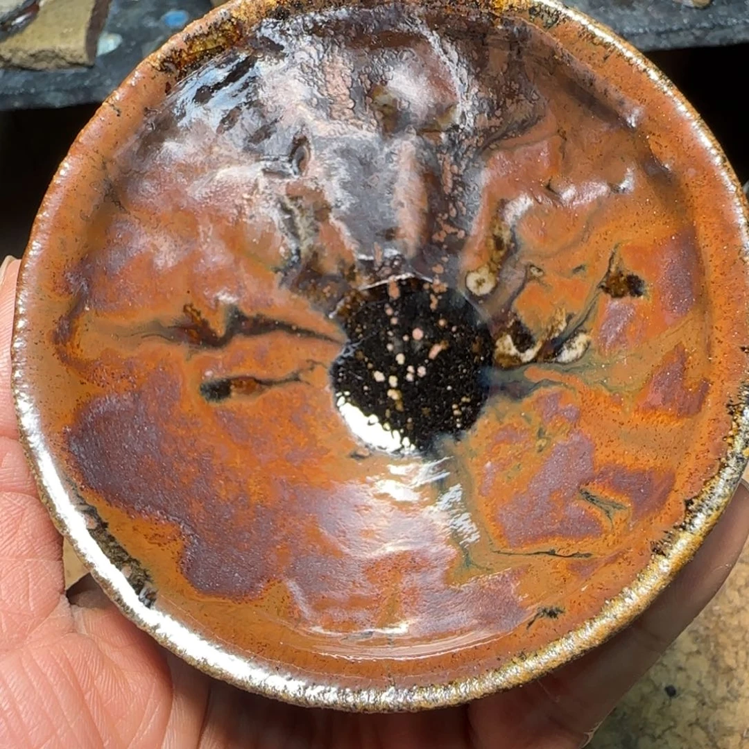 柴烧建盏茶盏茶杯895