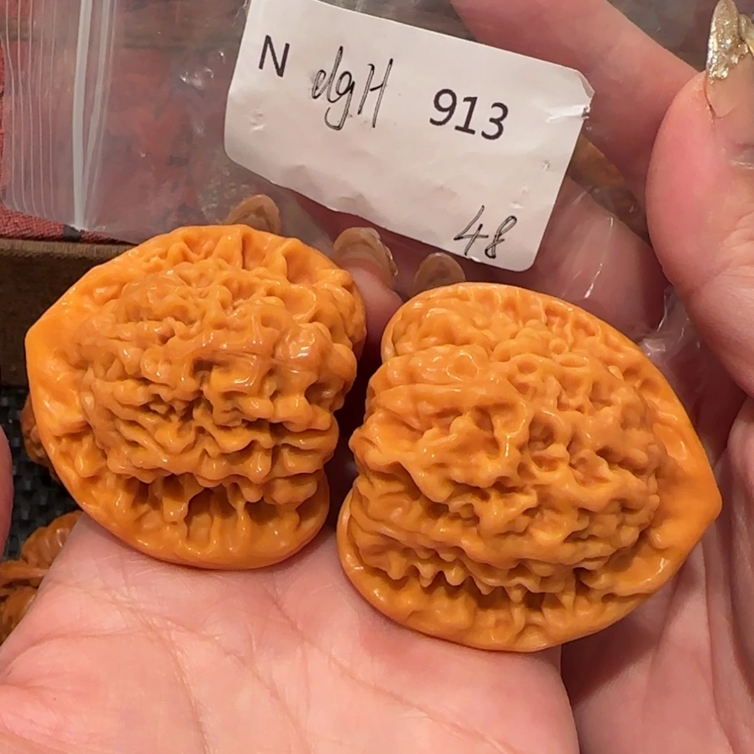 桃核吊坠刘*官帽48精品