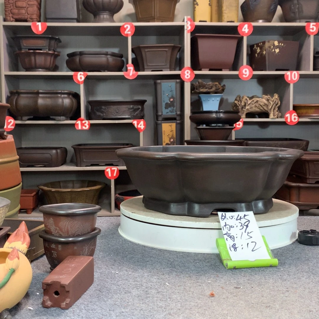 宜兴紫砂花盆精品