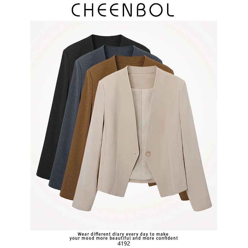 4192小西装外套2025春秋新款高级感修身气质显瘦