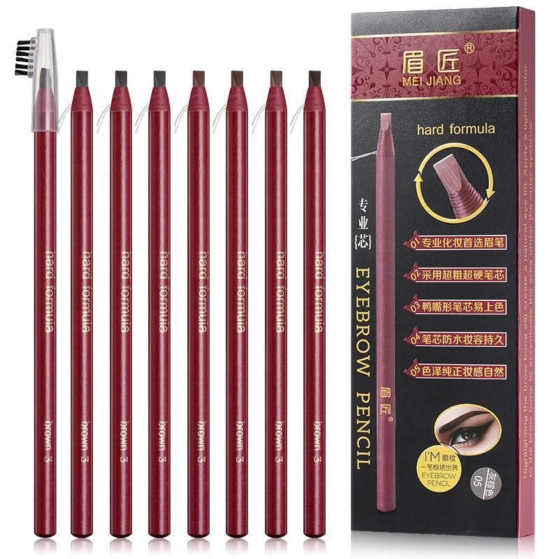 眉匠砍刀拉线雾眉笔纹绣师卷纸笔不易脱色自然持妆一字眉初学者女