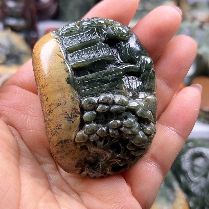 岫岩河磨玉（透闪石质玉）未镶嵌把件