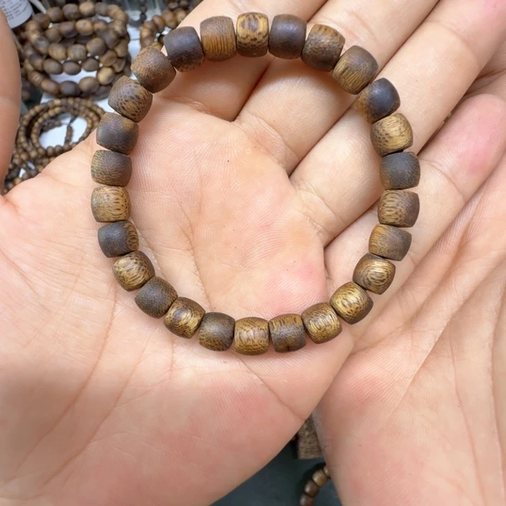 沉香沉香碎屑奇楠沉香乌身卡0.7单圈鼓珠4克+