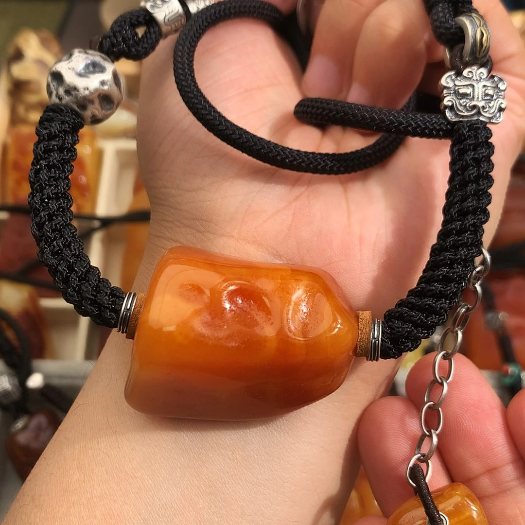 蜜蜡裸石未镶嵌立*你