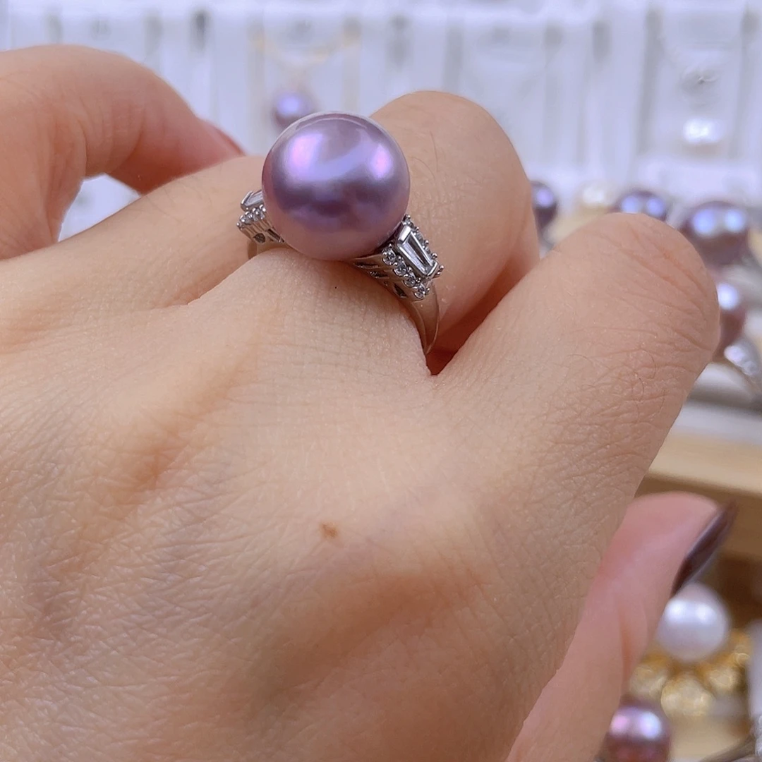 遥***子银S925镶嵌戒指淡水珍珠