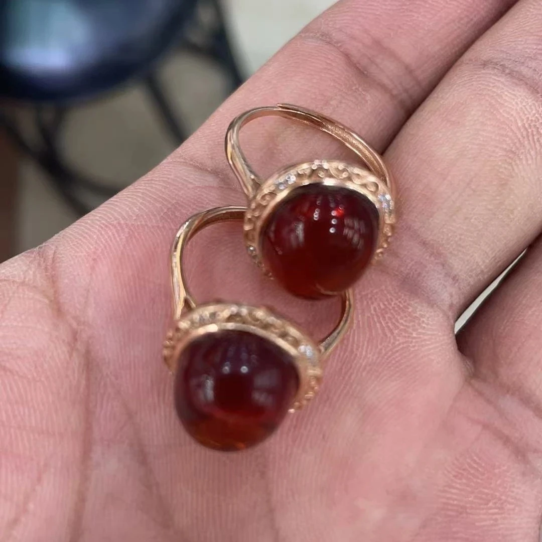 琥珀戒指多样性拍一发一