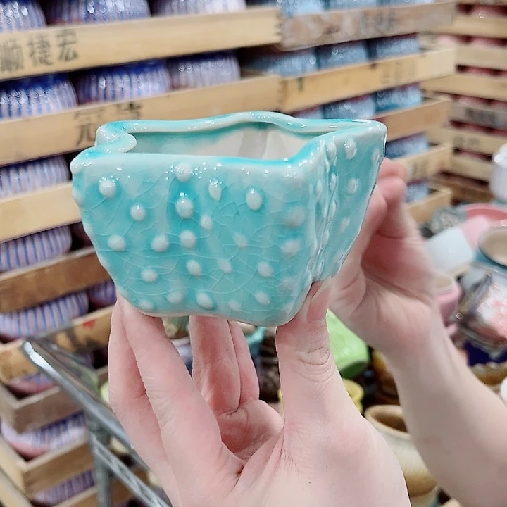 有孔.凑单10元陶瓷花盆发货！