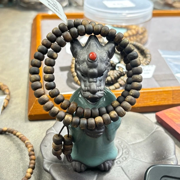 奇楠沉香6mm苹果珠双圈S2501094多样性发其一