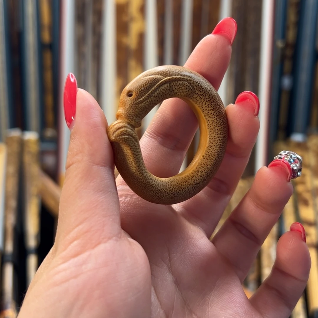 扇子雕刻竹子圆环