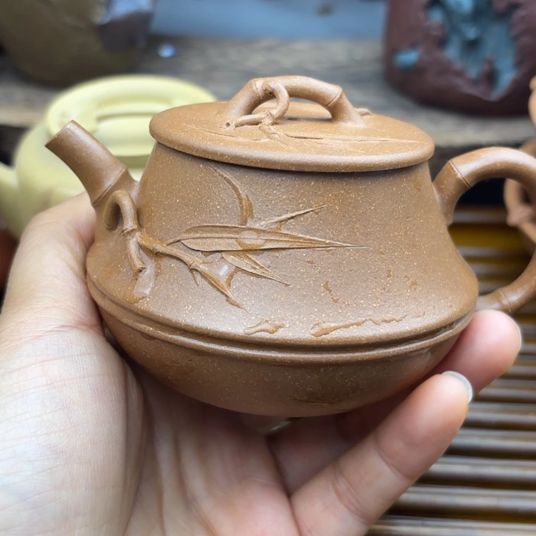茶壶紫砂黄降坡竹鼓150c c