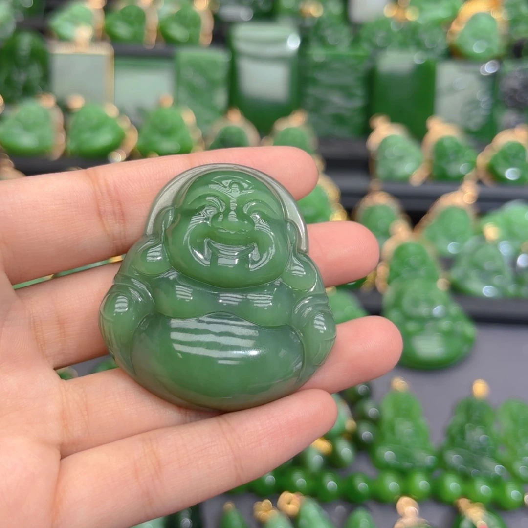 颈饰未镶嵌和田玉（碧玉）特价粉青49m，介意勿拍！