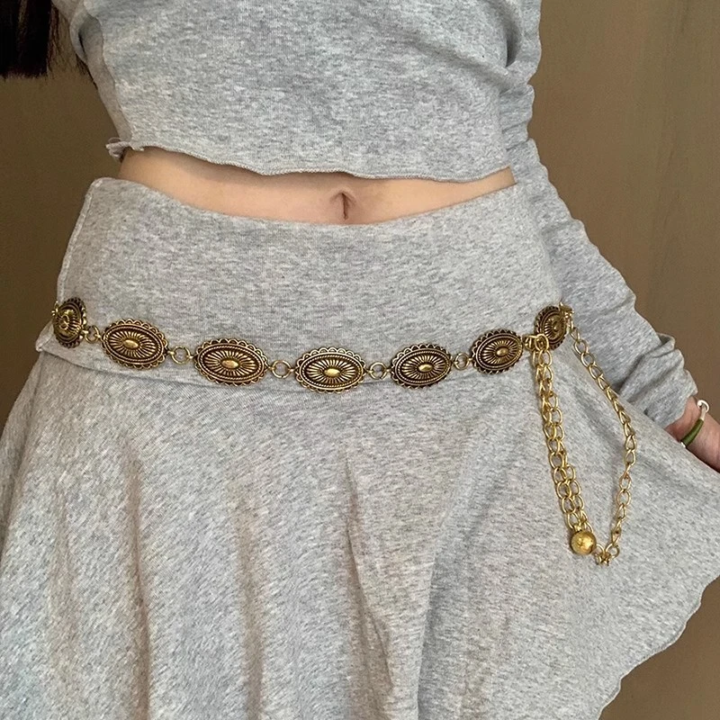 复古腰链配饰金属链条腰带女2025新款高级感百搭配连衣裙细皮带潮