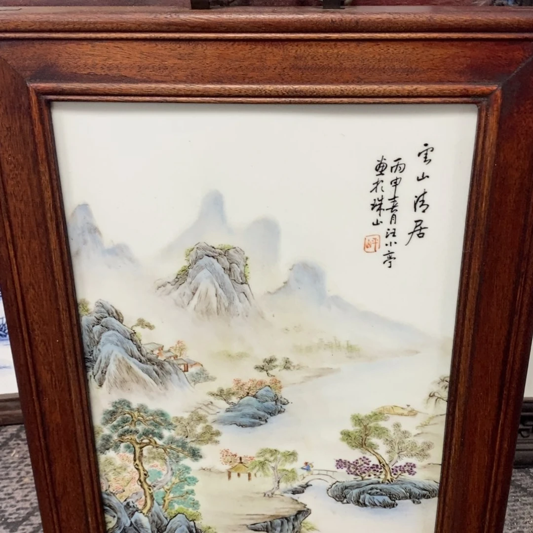 瓷片秀**餐景德镇瓷板画柴窑烧制